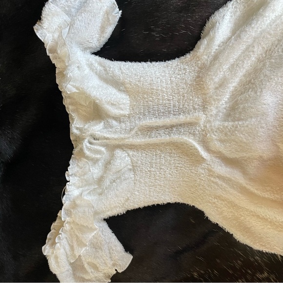 NWTS Le Lis White Boho "Carolina" Mini Dress XS Off The Shoulder - Picture 13 of 13